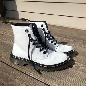 White Dr. Martens with Bouncing Soles